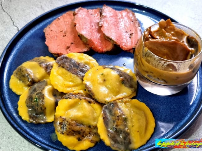 Ravioles au foie gras et aux champignons pour les fêtes