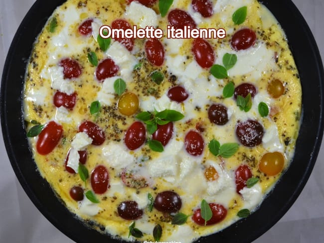 Omelette aux couleurs italiennes