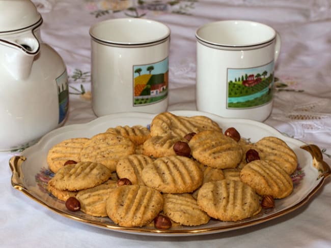 Biscuits sablés aux noisettes pour tea time