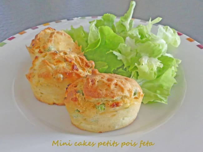 Mini cakes petit-pois feta