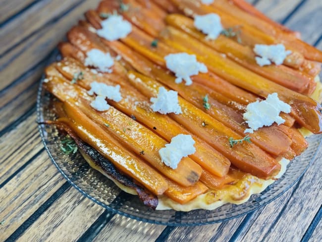 Tatin de carottes doucement caramélisées