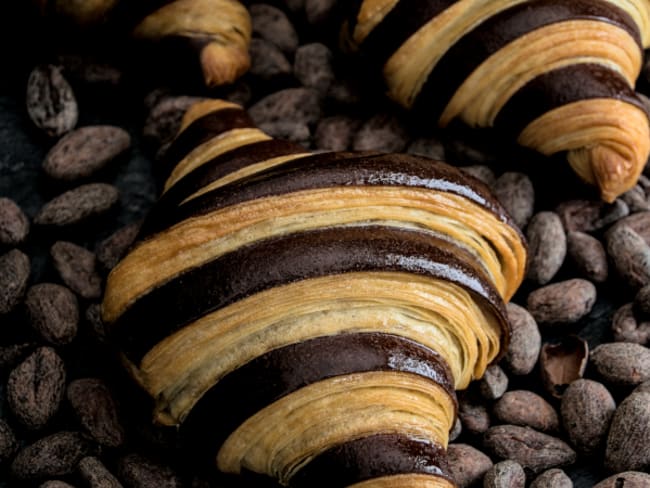 Le croissant bicolore au chocolat