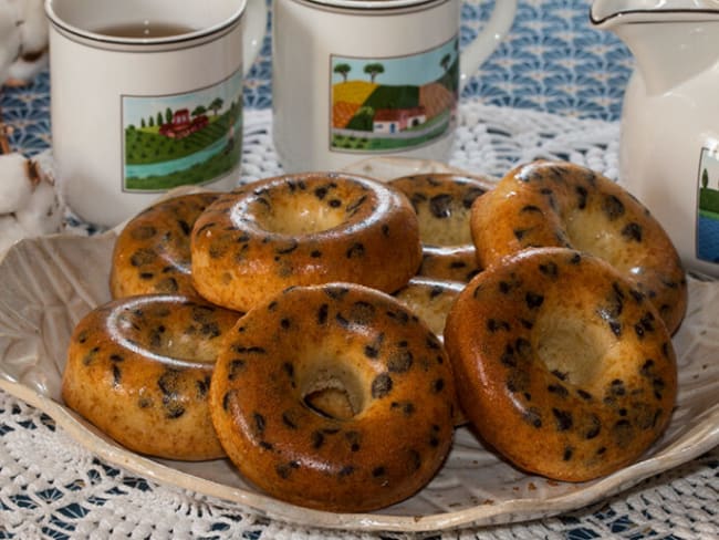 Donuts au mascarpone et pépites de chocolat pour un goûter gourmand