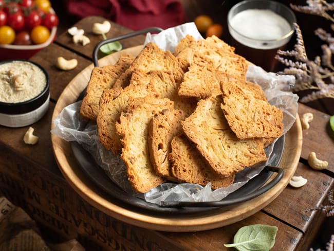 Chips de cake salé pour l'apéritif