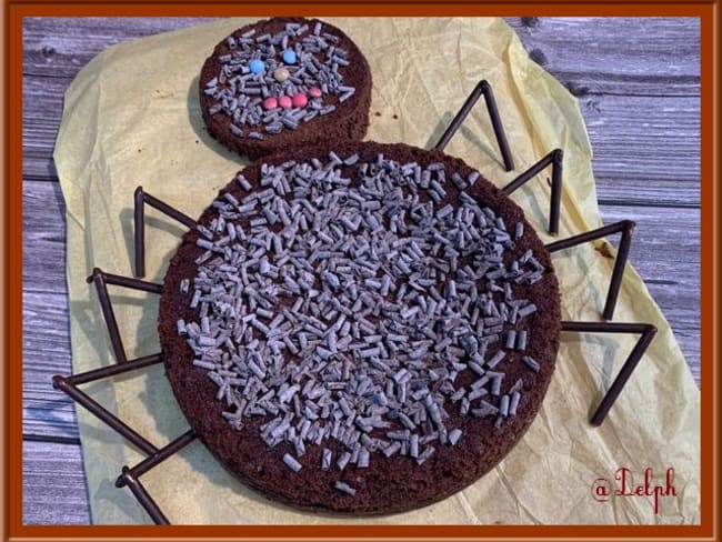 Gâteau araignée au chocolat pour Halloween