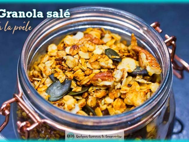 Granola salé à la poêle