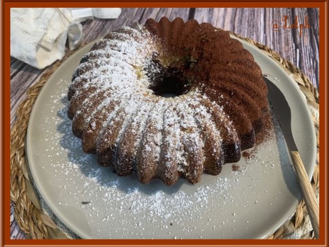 Gâteau marbré au cacao