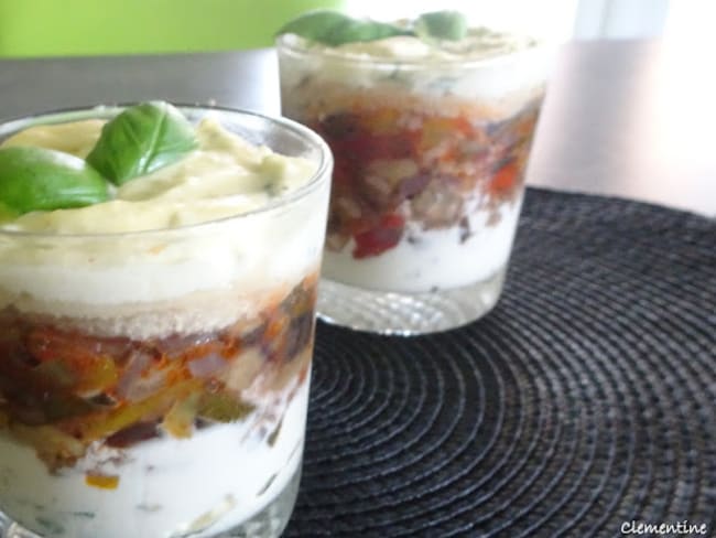 Panna cotta aux légumes d'été et fromage frais