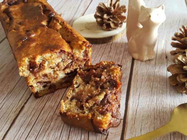 Banabread au beurre de cacahuète et chocolat pour le goûter