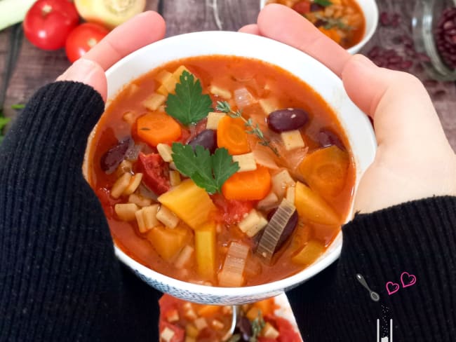 Soupe complète minestrone à ma façon