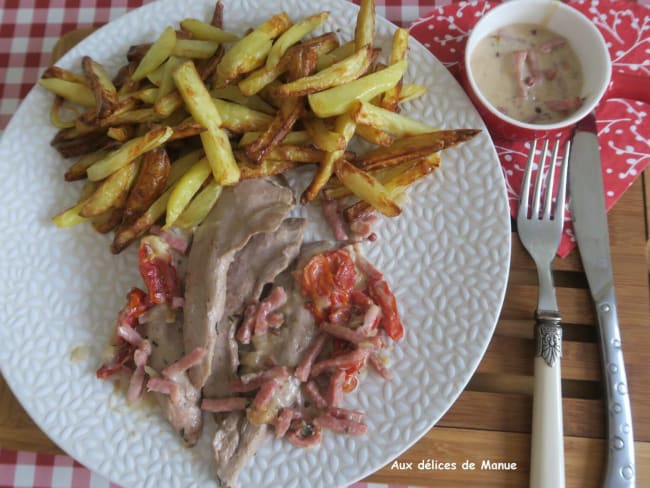 Aiguillettes de canard au bacon et tomates séchées, en sauce : parfait pour les fêtes !