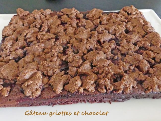 Gâteau griottes et chocolat