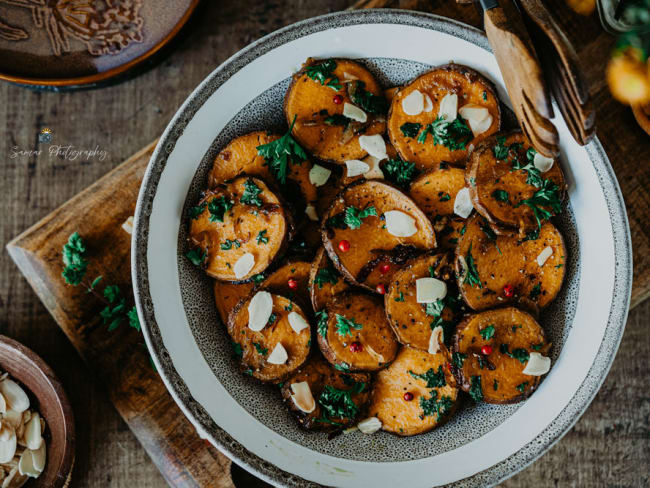 Patates douces sautées