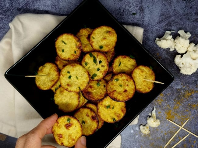 Mini-flans au chou fleur et au thon pour un apéro