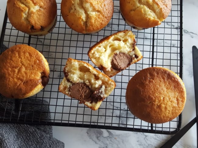 Muffins au lait ribot et coeur chocolat : pour un goûter réussi !