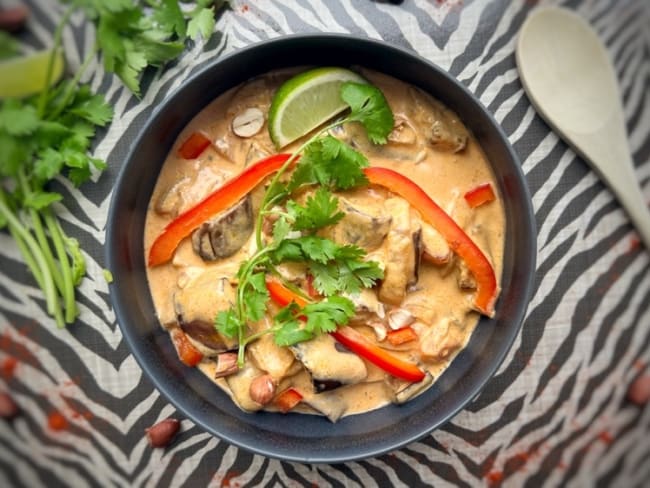 Curry aubergines et lait de coco, tout simple