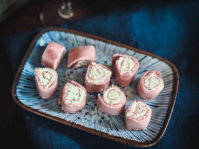 Rouleaux de jambon blanc au boursin