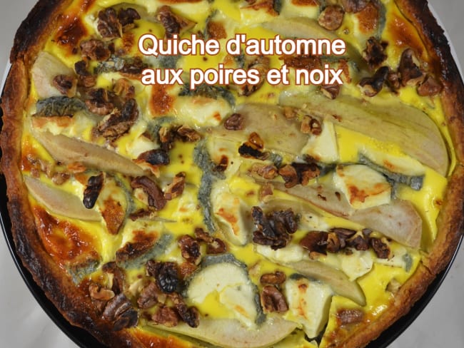 Quiche d'automne aux poires et noix