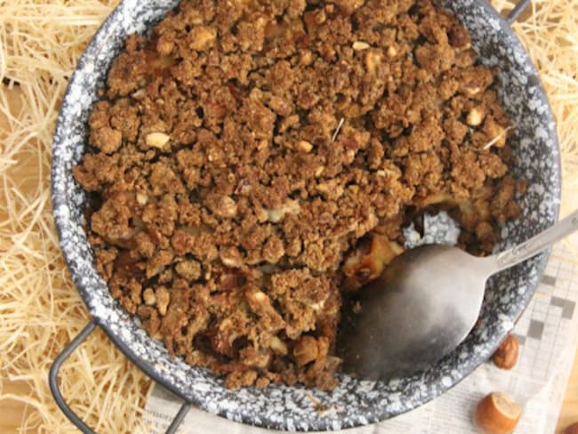 Crumble de chou fleur au sarrasin et à la noisette