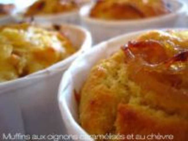 Muffins aux Oignons Caramélisés et au Chèvre