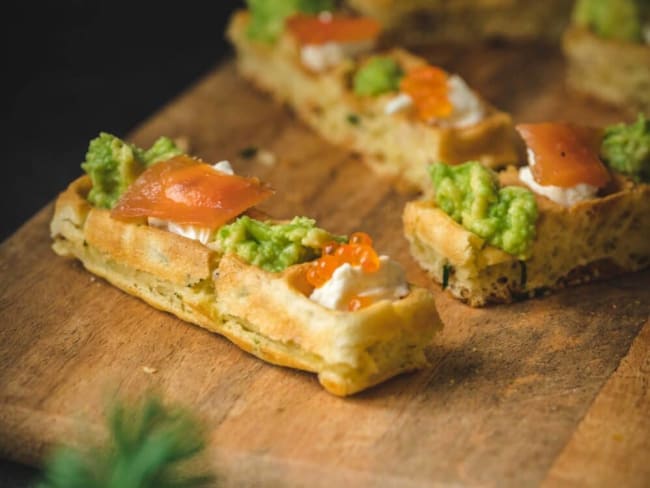 Mini gaufres salées pour l'apéritif