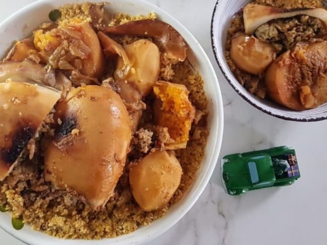 Couscous aux seiches farcies - Une recette qui réchauffe