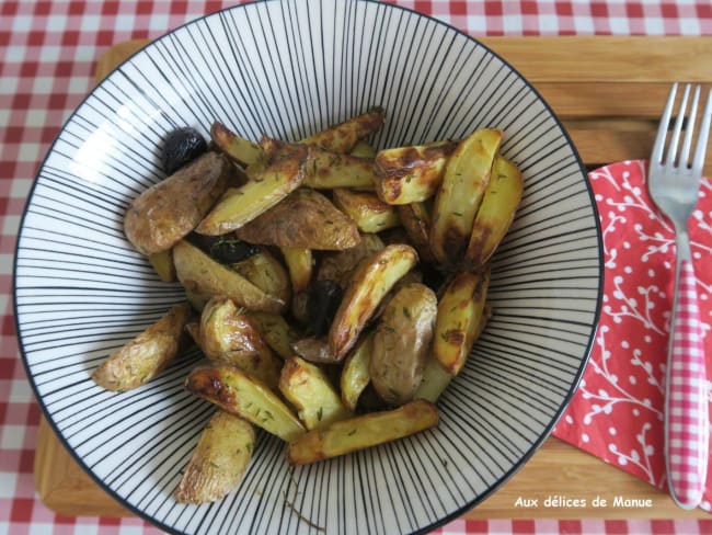 Potatoes à l'ail noir, au thym et fleur de sel au Cookeo Extra Crisp