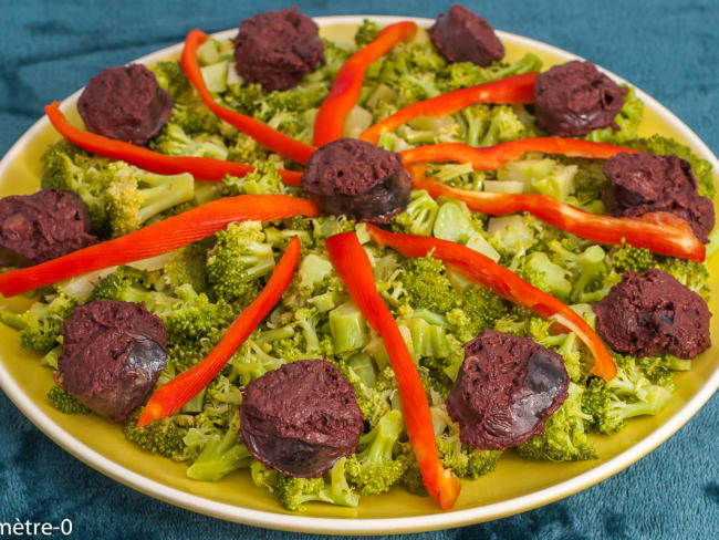 Salade de brocolis au boudin noir