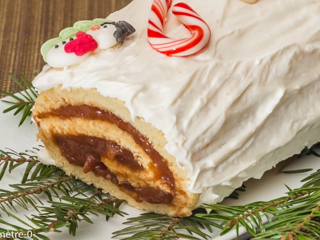 Bûche facile aux marrons et mascarpone pour un noël sans stress