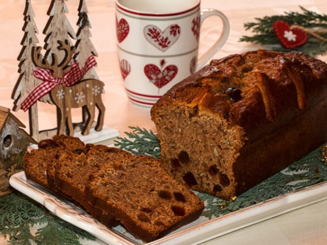 Pain d'épices de noël aux fruits confits