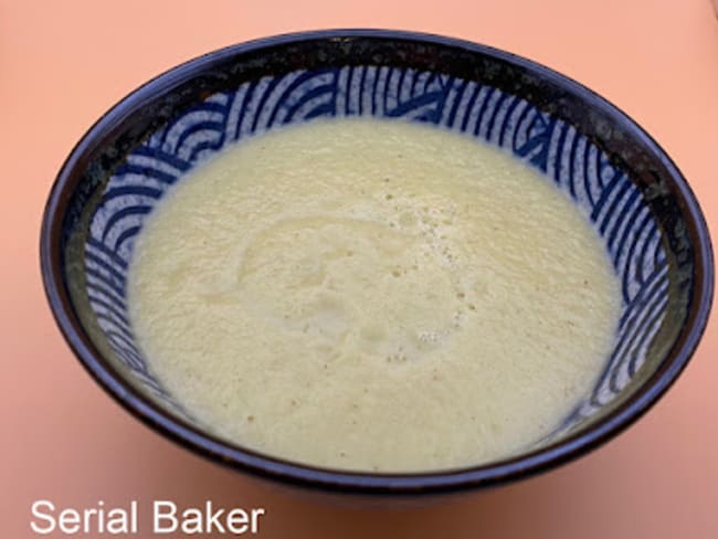 Velouté de poireaux au Soba Cha (sarrasin grillé)