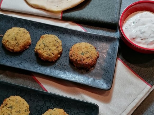 Falafels et leur sauce à base de fromage blanc