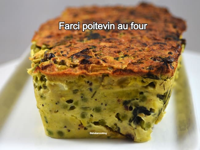 Farci poitevin au four aux légumes verts mélangés