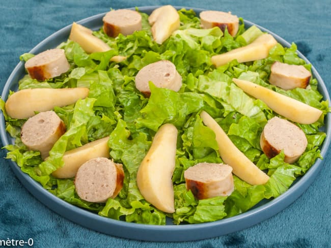 Salade facile et originale de boudins blancs aux poires