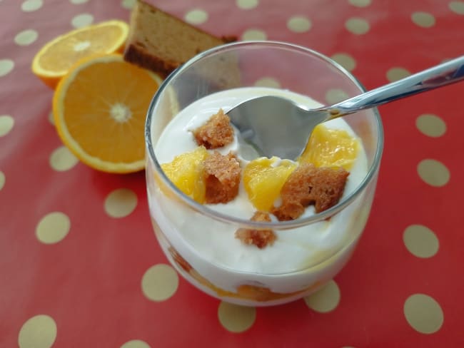 Verrines sucrées au pain d’épices et à l’orange