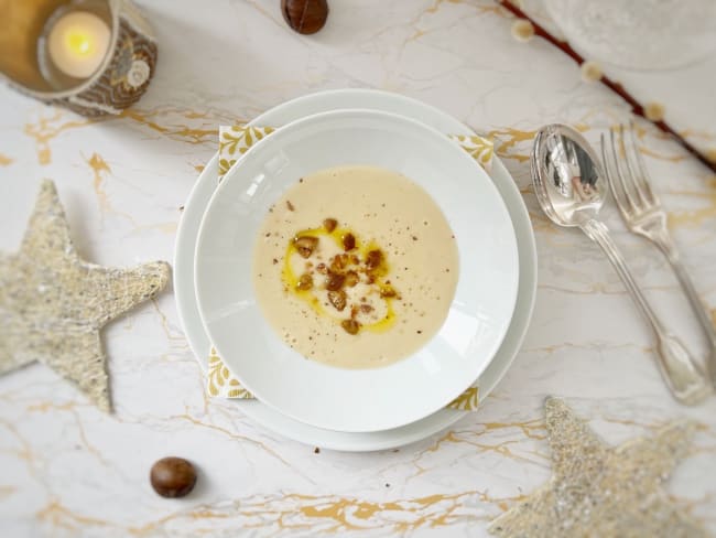 Velouté chic de panais et châtaignes