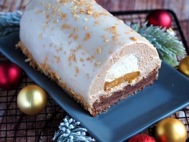 Bûche Caramélia Vanille Praliné hyper gourmande