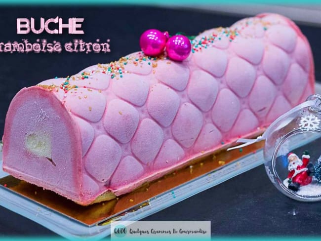 Bûche de fête framboise et citron vert