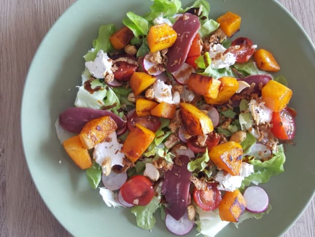 Salade hivernale au magret séché et butternut fraîche et gourmande à la fois