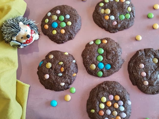 Cookies brownie aux Smarties version enfant