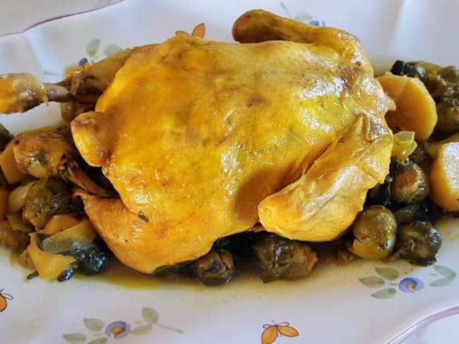 Poulet aux légumes verts