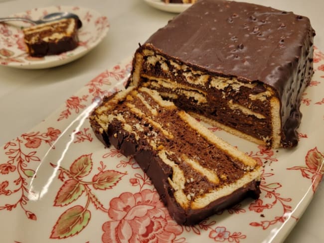 Gâteau au chocolat aux biscuits Petit Beurre