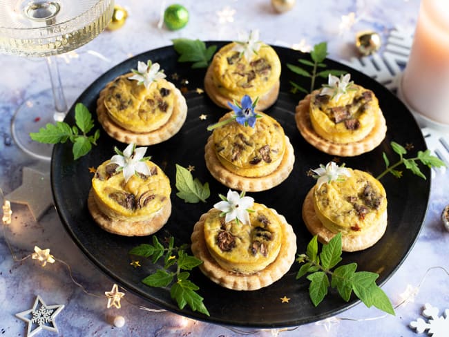 Mini quiches au foie gras pour un apéritif de fête