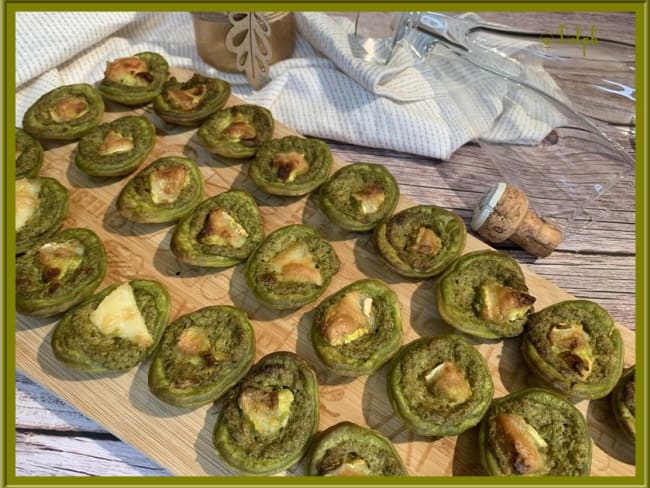 Minis tartelettes pesto et fromage de chèvre