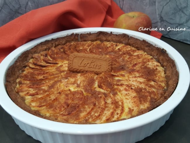 Tarte aux pommes mascarpone Spéculoos