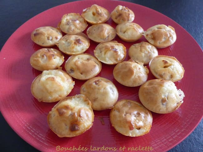 Bouchées apéritives lardons et raclette