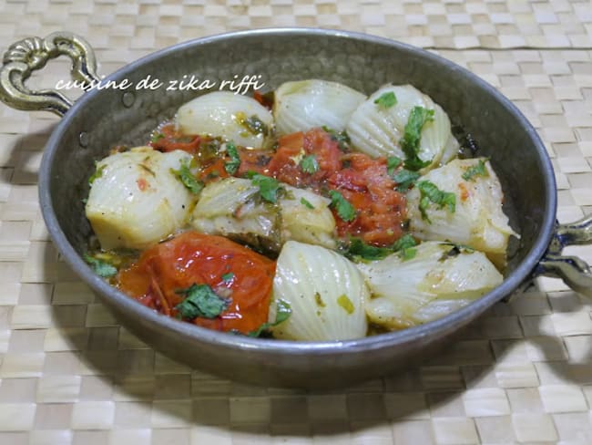 Poêlée braisée de fenouil et tomate à l'ail et au citron