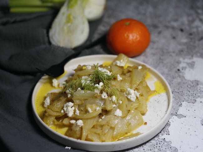 Fricassée de fenouil orange et fromage féta