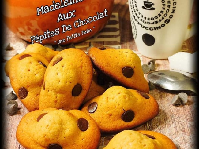 Madeleines bien moelleuses aux pépites de chocolat