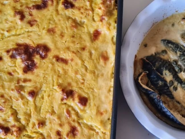 Gratin de chou fleur au fromage et au curcuma